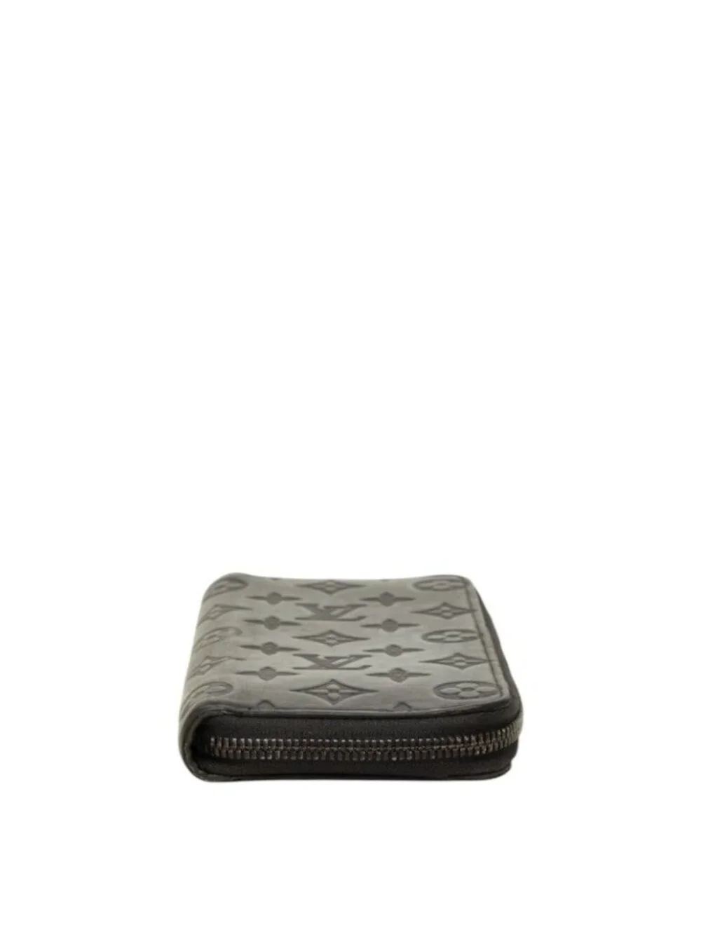Louis Vuitton Monogram Shadow Zippy Wallet Vertical Black Leather